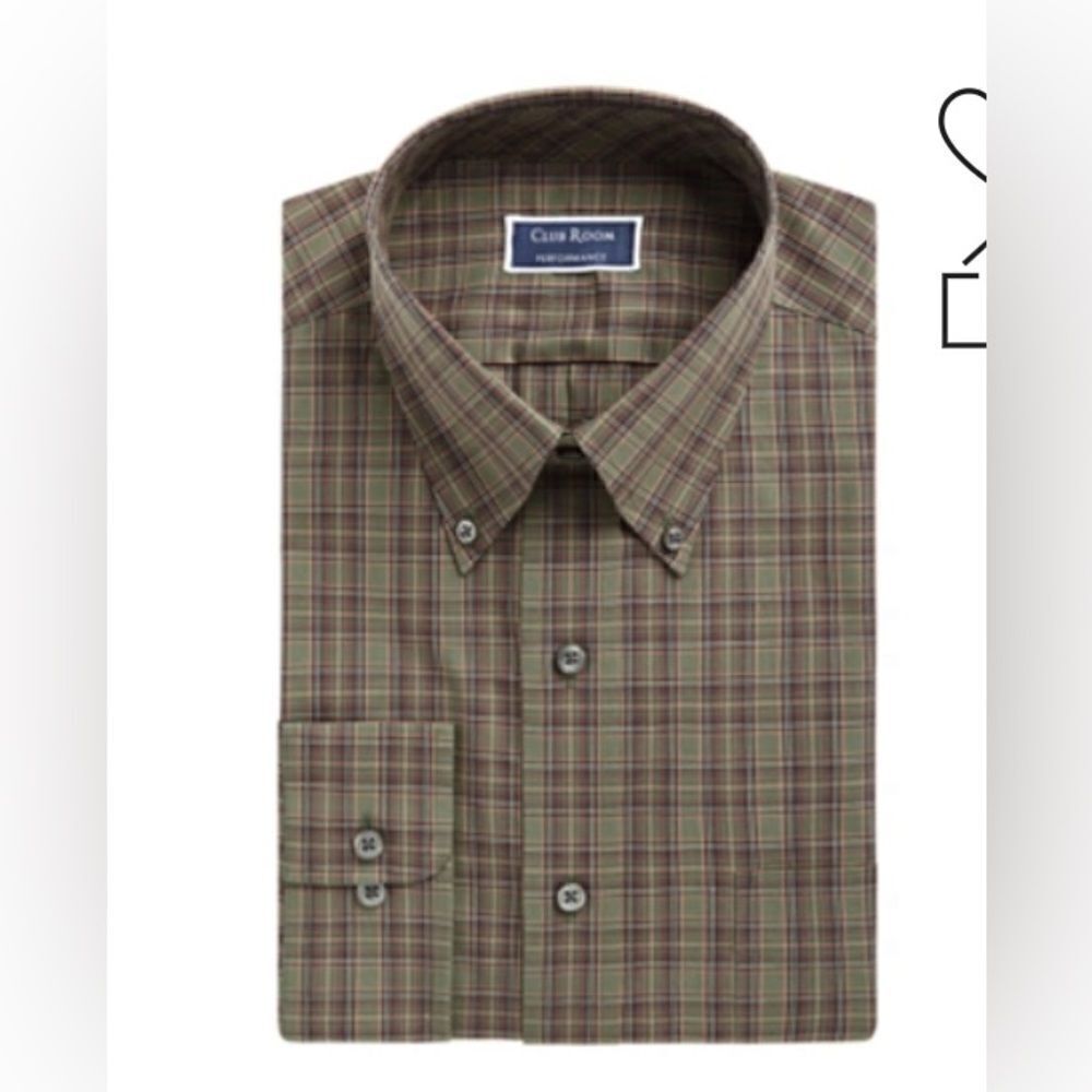 Men’s Regular Fit Cotton Dress Shirt Club Room